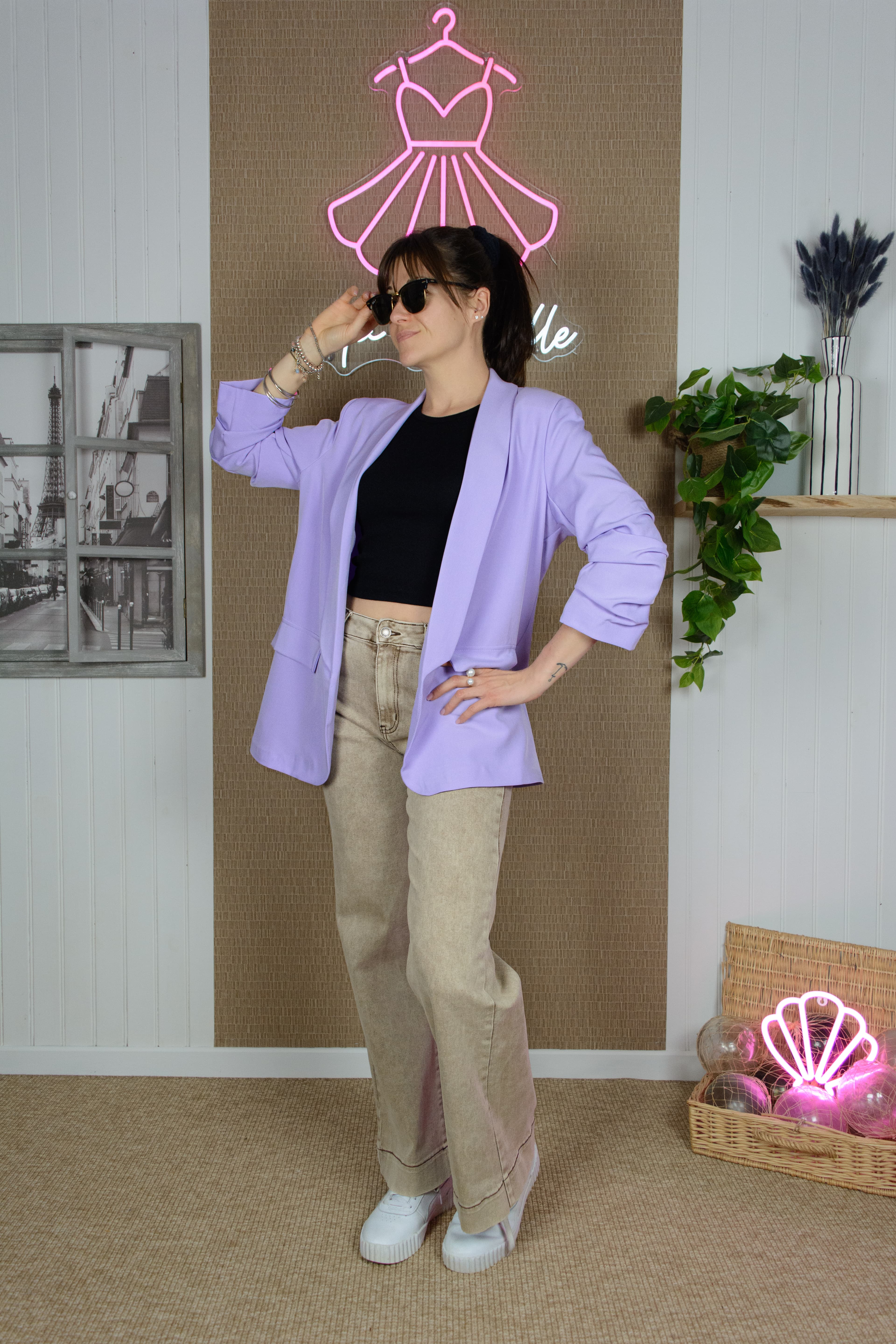 Blazer Solaire – Doublure Léopard