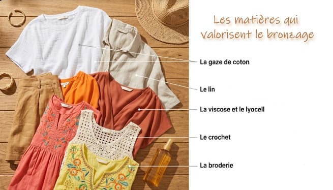 Les matières qui valorisent le bronzage
